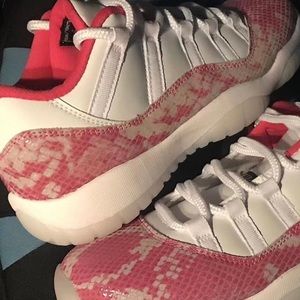Pink snakeskin 11s